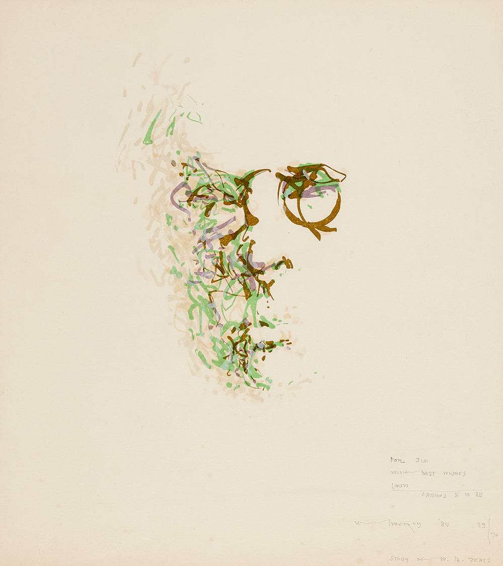 STUDY OF W. B. YEATS, 1984 by Louis le Brocquy HRHA (1916-2012) at Whyte's Auctions