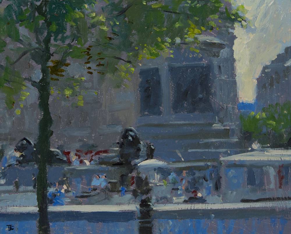 COOL SHADOW OF TRAFALGAR SQUARE, LONDON by Tom Coates PPNEAC PPRBA RP RWS PPS (b.1941) at Whyte's Auctions