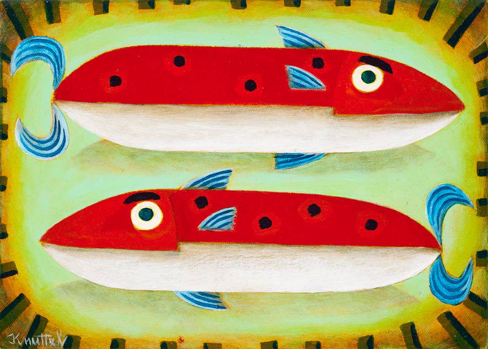 TWO FISH by Graham Knuttel sold for 1,200 at Whyte's Auctions