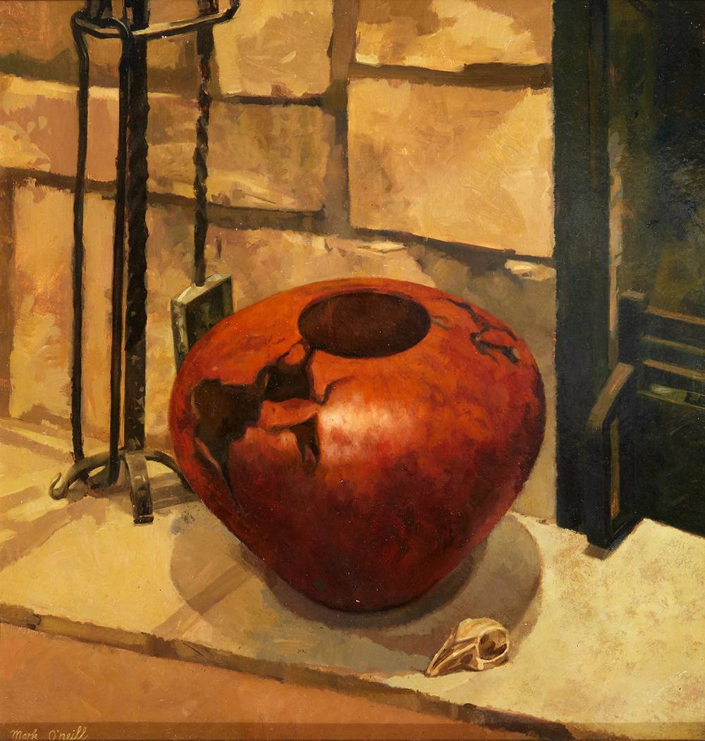 STILL LIFE WITH BOWL AND BIRD SKULL, 1989 by Mark O'Neill (b.1963) at Whyte's Auctions