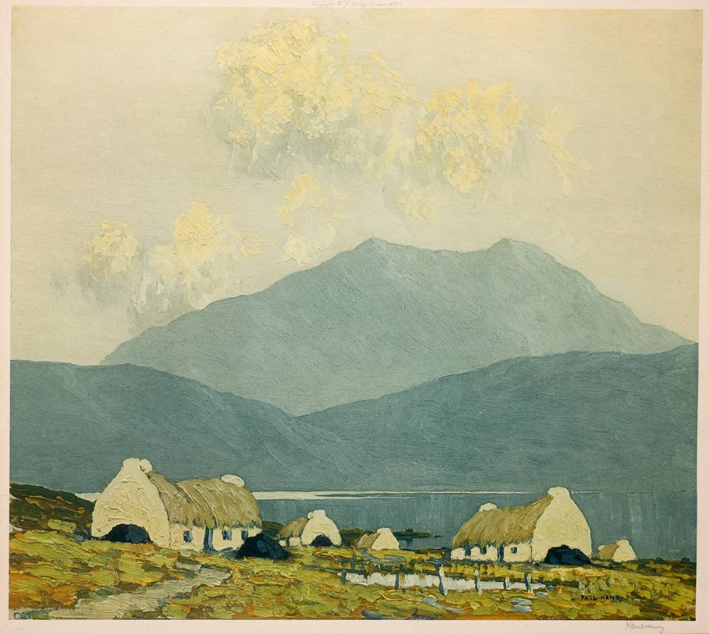 COTTAGES AND PEAT STACKS by Paul Henry RHA (1876-1958) at Whyte's Auctions