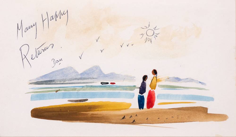 FIGURES ON A BEACH by Daniel O'Neill (1920-1974) at Whyte's Auctions