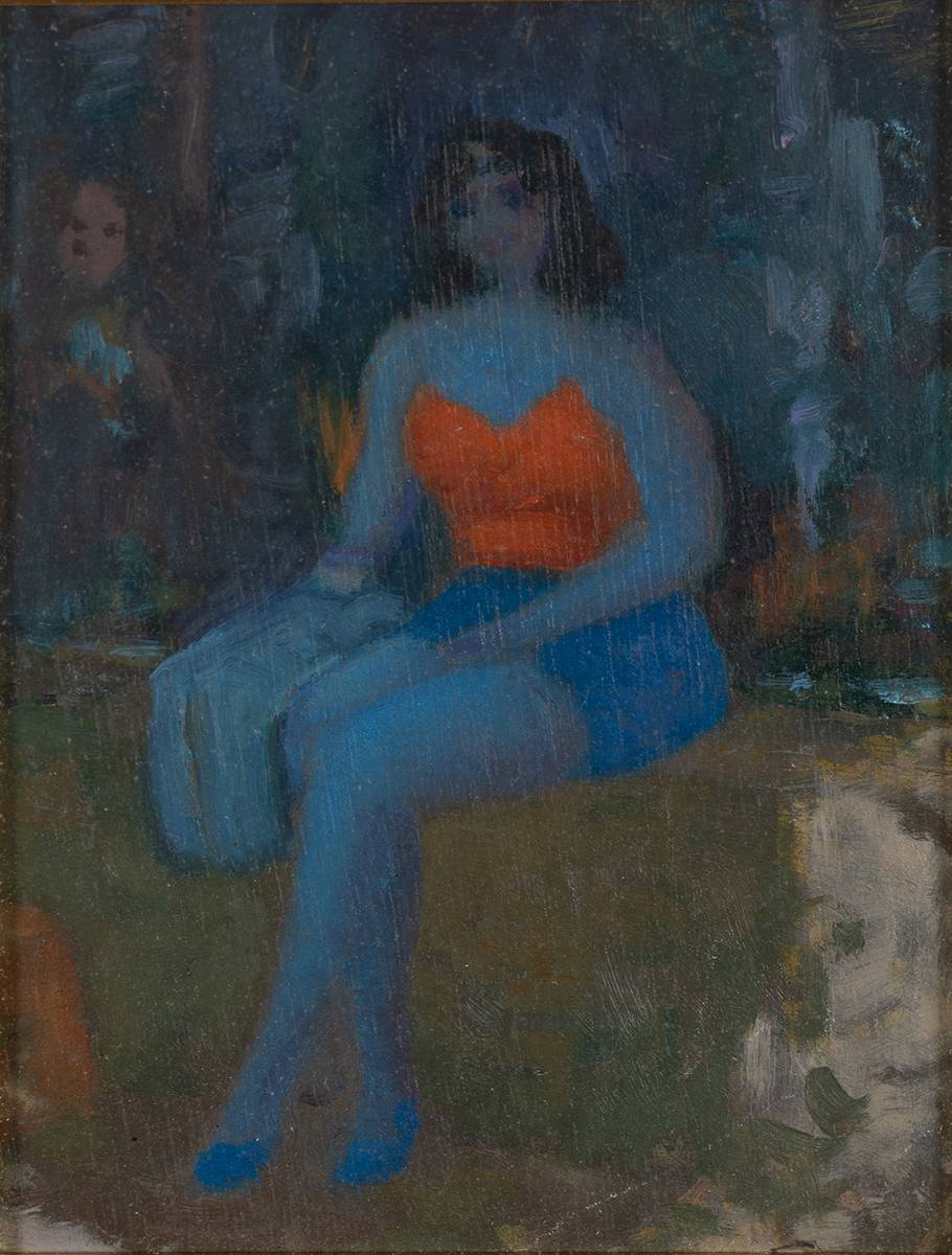 THE BLUE GIRL, PRIA DE ROCHA, ALGARVE, 1973 by Patrick Leonard HRHA (1918-2005) at Whyte's Auctions