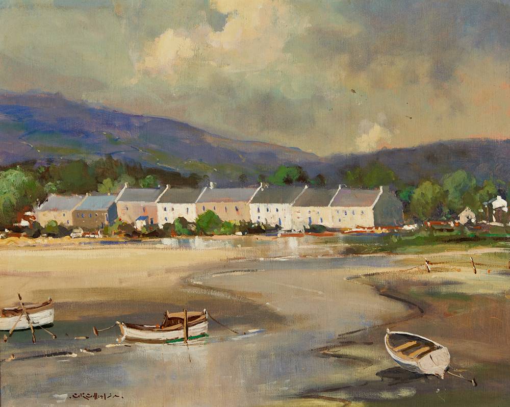 COASTAL VILLAGE, WEST OF IRELAND by George K. Gillespie RUA (1924-1995) at Whyte's Auctions