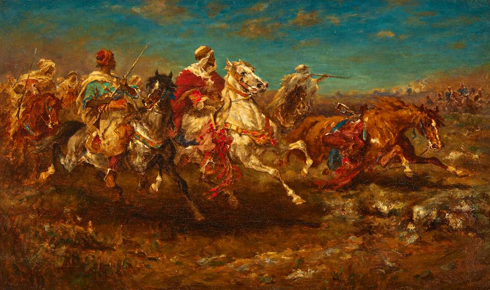 THE DESERT CHARGE by Aloysius C. O'Kelly sold for 16,000 at Whyte's Auctions