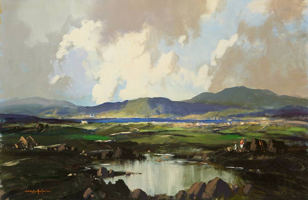 BALLYCONNELLY AND LOUGH FADDA, CONNEMARA by George K. Gillespie RUA (1924-1995) at Whyte's Auctions