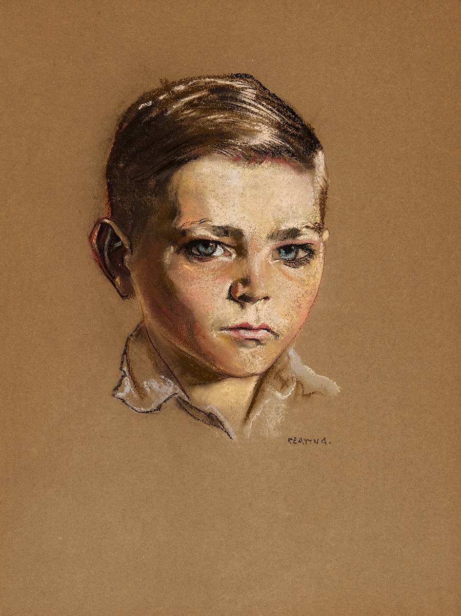 PORTRAIT OF A YOUNG BOY by Sen Keating PPRHA HRA HRSA (1889-1977) at Whyte's Auctions