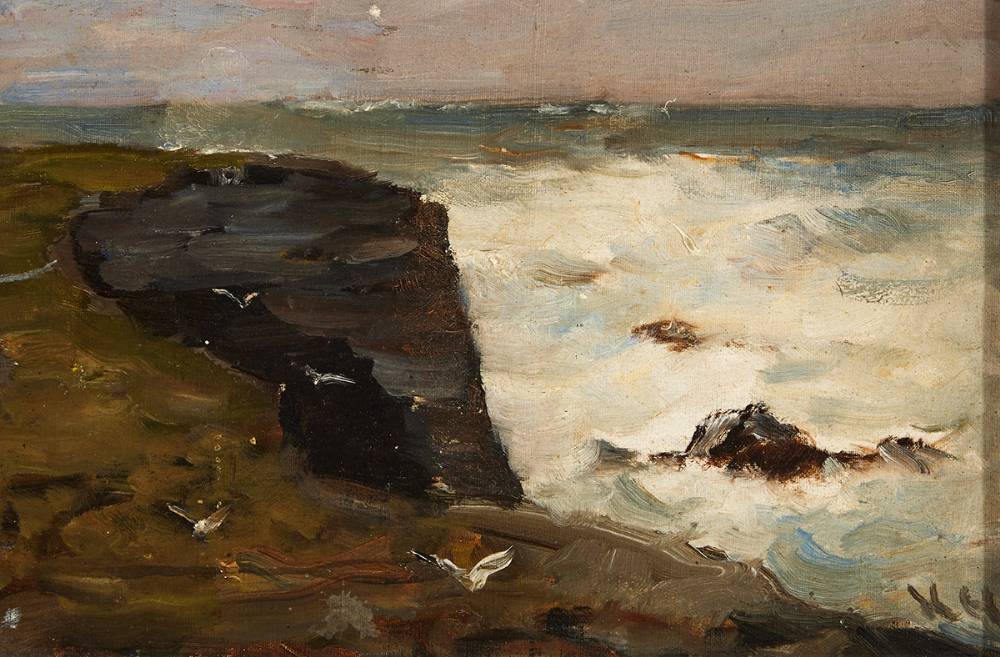 LOOKOUT, KILKEE CLIFFS, COUNTY CLARE by Nathaniel Hone sold for 3,800 at Whyte's Auctions
