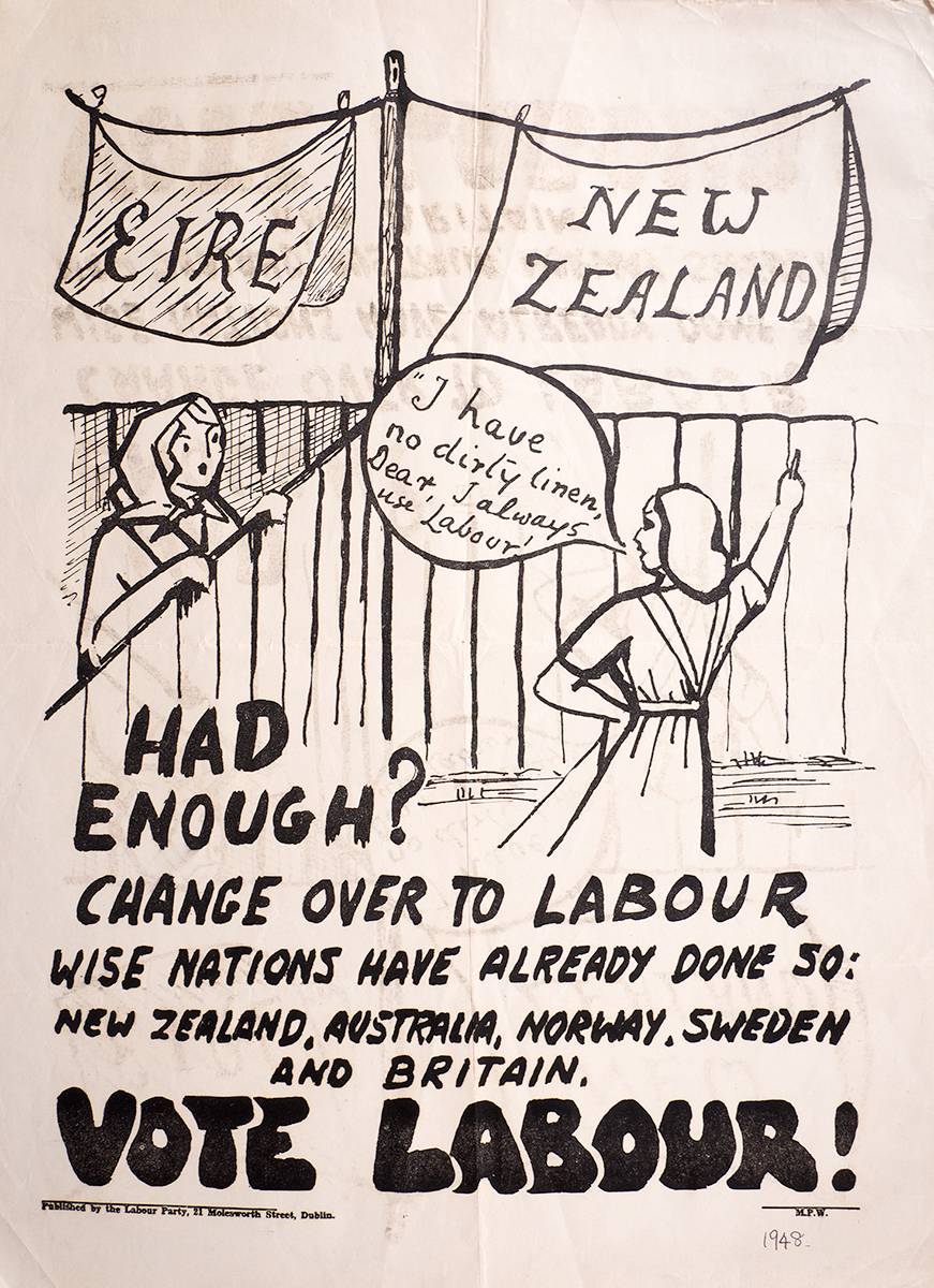 1948 General Election poster for Labour at Whyte's Auctions