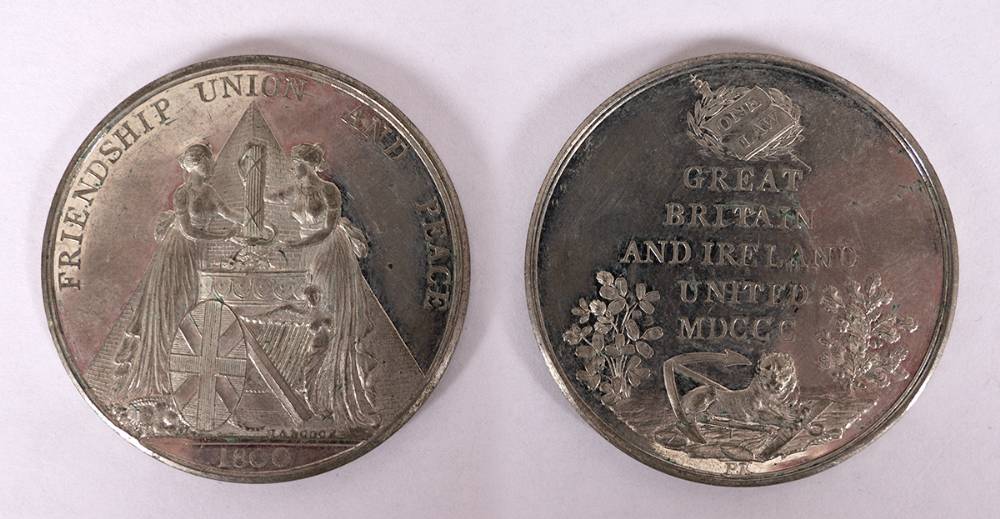 1800. Act of Union medals. (2) at Whyte's Auctions