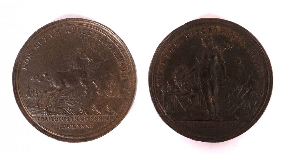 1690 Arrival of King William in Ireland and Dispute with Amsterdam Settled medal. at Whyte's Auctions