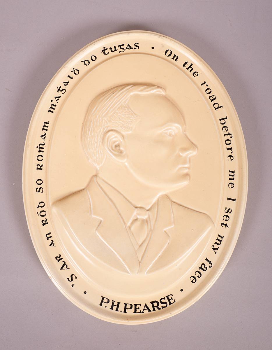 1966 Arklow Pottery commemorative plaque of P.H. Pearse. at Whyte's Auctions
