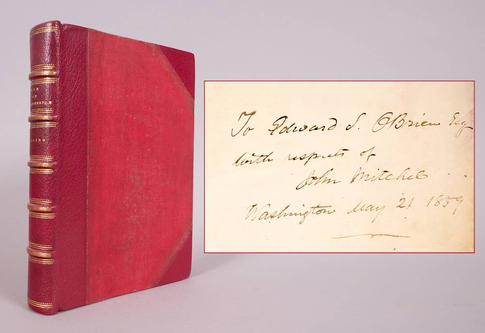 1859 (21 May) John Mitchel signed dedication to Edward O'Brien on War of Independence by Benson J. Lossing. at Whyte's Auctions