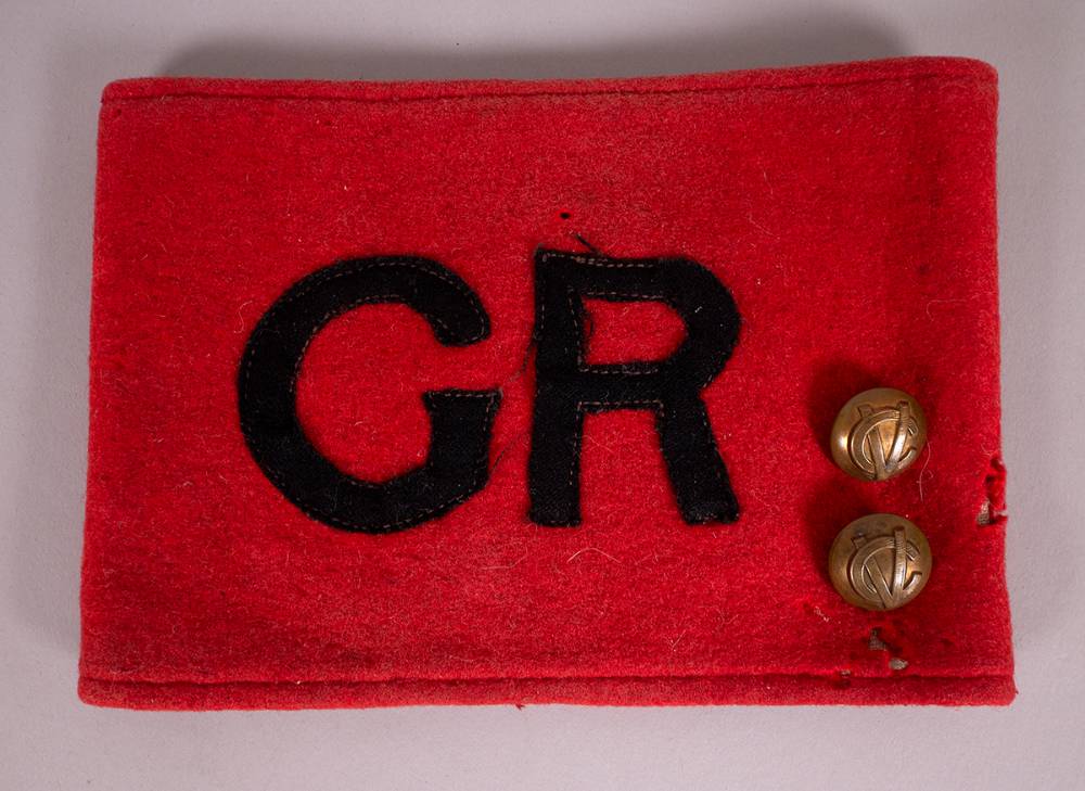 1916. Volunteer Training Corps armband and two buttons. at Whyte's Auctions
