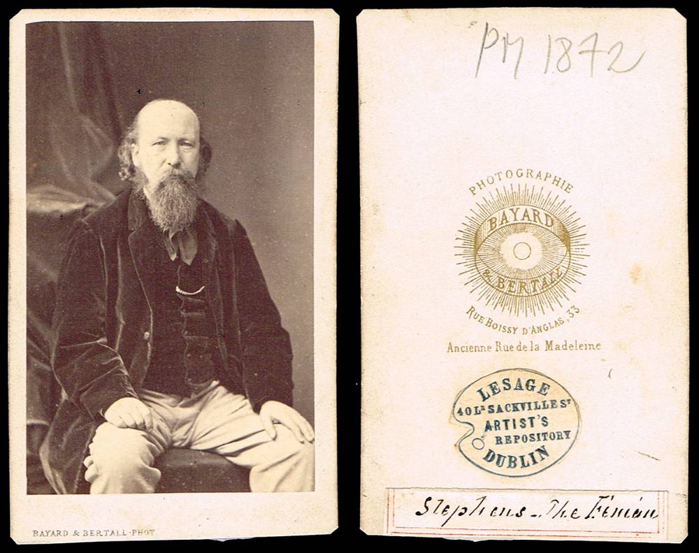 1872 photograph of James Stephens, founder of the Irish Republican Brotherhood. at Whyte's Auctions