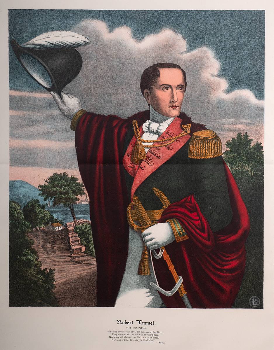 19th century coloured print of Robert Emmett. at Whyte's Auctions