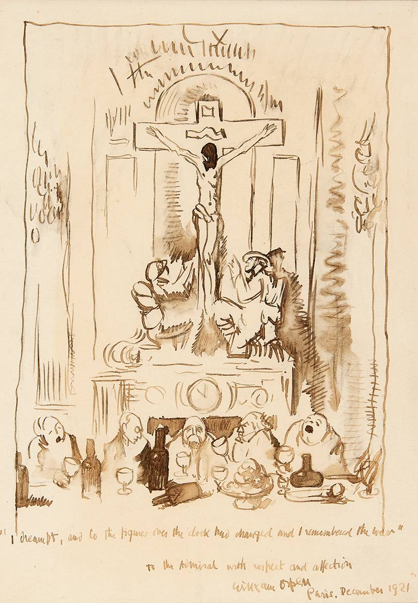 I DREAMT, AND LO THE FIGURES OVER THE CLOCK HAD CHANGED AND I REMEMBERED THE WAR, PARIS, 1921 by Sir William Orpen KBE RA RI RHA (1878-1931) at Whyte's Auctions