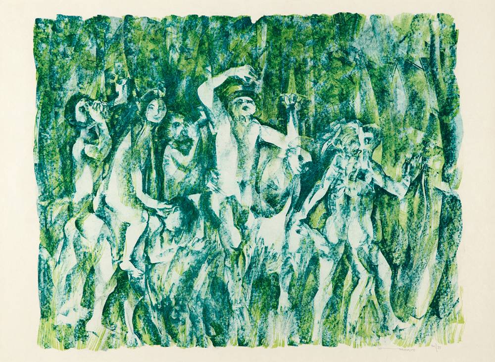 CHILDREN IN A WOOD, 1991 by Louis le Brocquy HRHA (1916-2012) at Whyte's Auctions