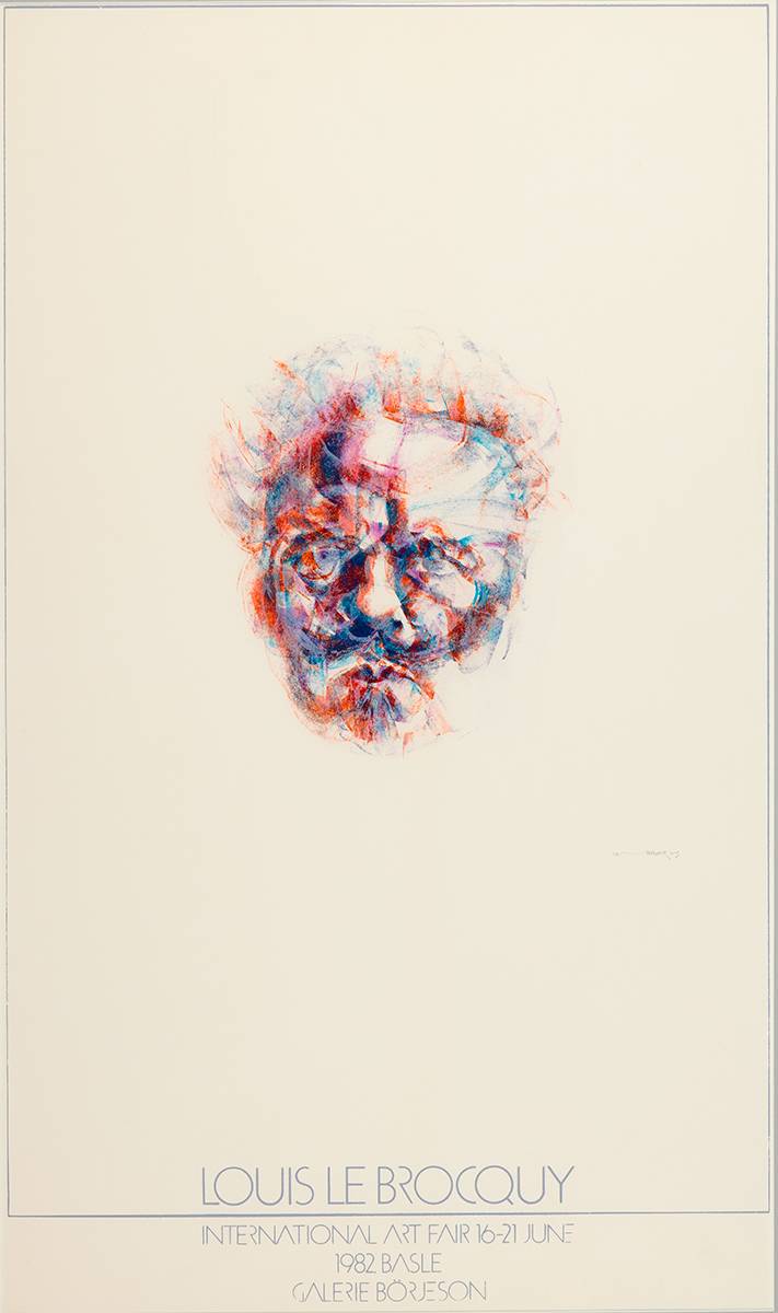 HEAD OF STRINDBERG - PORTRAIT FOR BASLE ART FAIR, 1982 by Louis le Brocquy HRHA (1916-2012) at Whyte's Auctions