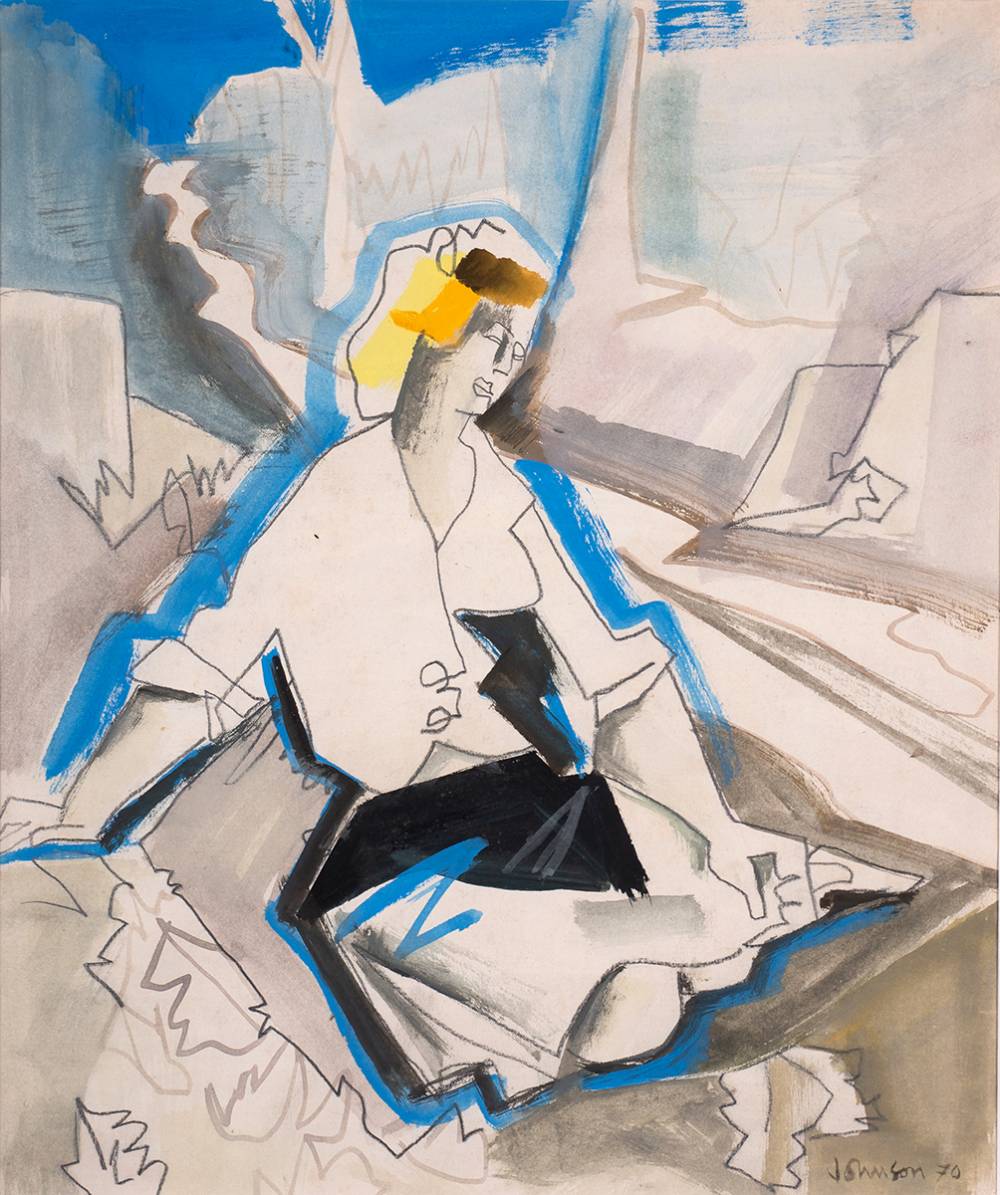 SEATED LADY, 1970 by Nevill Johnson (1911-1999) at Whyte's Auctions
