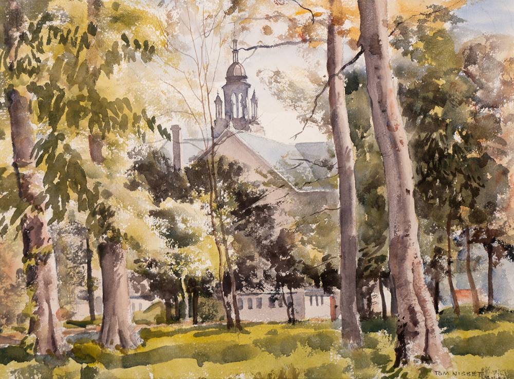 CHURCH OF ST THRSE, MOUNT MERRION, DUBLIN by Tom Nisbet RHA (1909-2001) at Whyte's Auctions