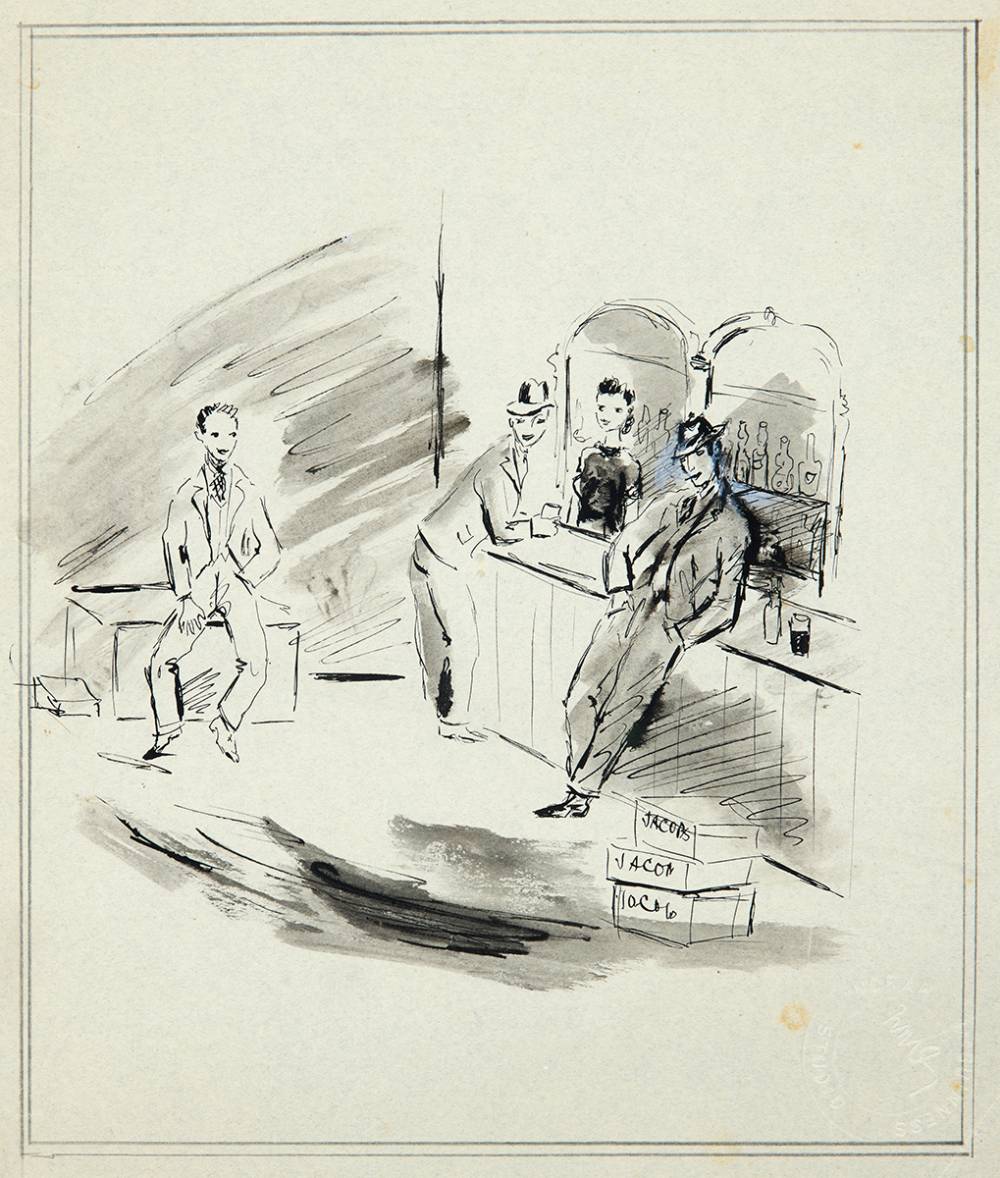 MEN IN A BAR by Norah McGuinness HRHA (1901-1980) at Whyte's Auctions