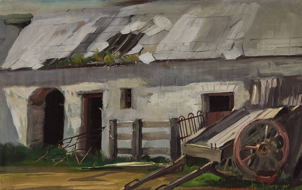 BOLGER'S BACK YARD, 1977 by Niccolo dArdia Caracciolo RHA (1941-1989) at Whyte's Auctions