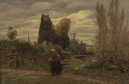 A PATH BY A RUIN by William John Hennessy sold for �8,253 at Whyte's Auctions