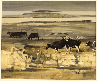 LANDSCAPE WITH CATTLE by Cecil Maguire RHA RUA (1930-2020) at Whyte's Auctions