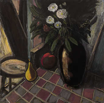 STILL LIFE WITH FLOWERS AND FRUIT by Peter Collis sold for 2,793 at Whyte's Auctions
