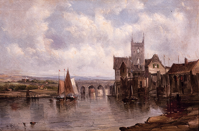 HARBOUR SCENE by Alfred Vickers (19th century) (19th century) at Whyte's Auctions