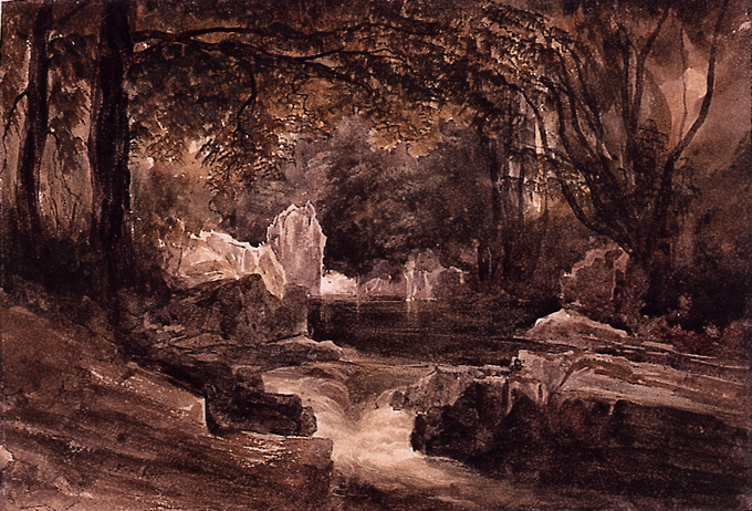 BRYANSFORD FALLS by Andrew Nicholl RHA (1804-1886) at Whyte's Auctions