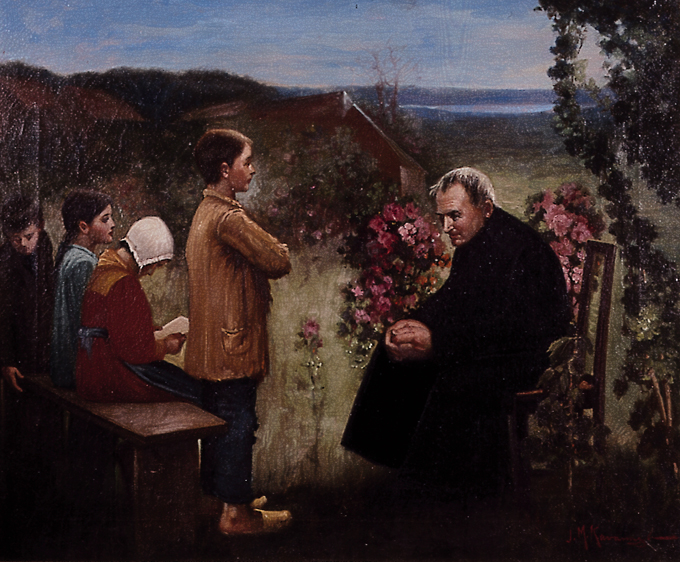 THE LESSON by Joseph Malachy Kavanagh RHA (1856-1918) at Whyte's Auctions