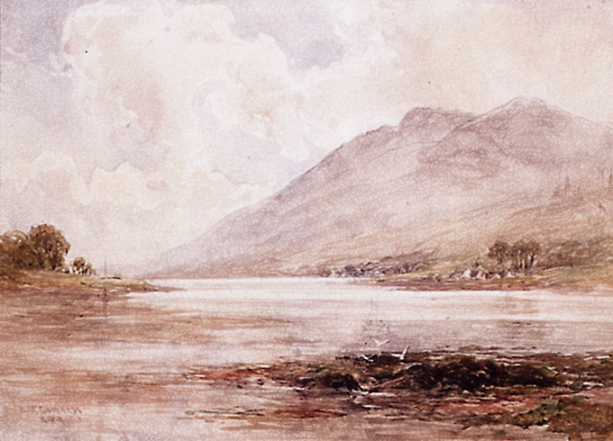 IRISH LAKE AND MOUNTAIN VIEW by William Bingham McGuinness sold for �825 at Whyte's Auctions
