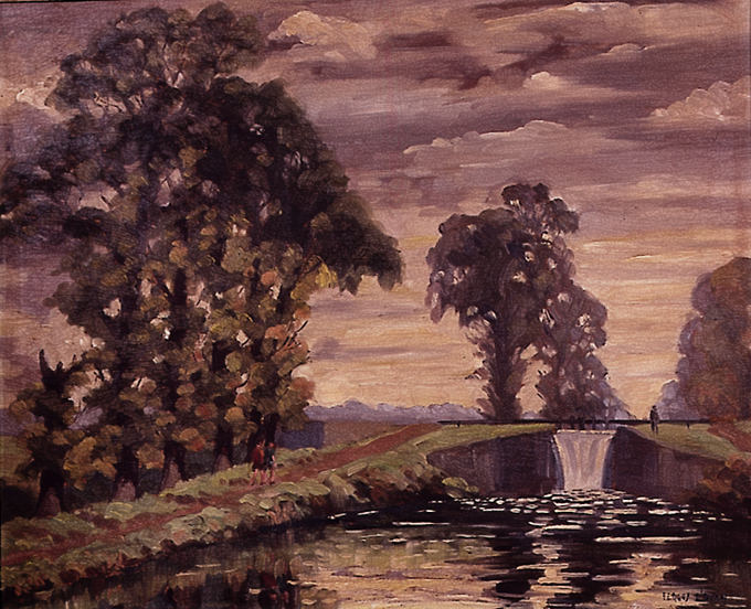 GRAND CANAL DUBLIN by Fergus O'Ryan RHA (1911-1989) RHA (1911-1989) at Whyte's Auctions