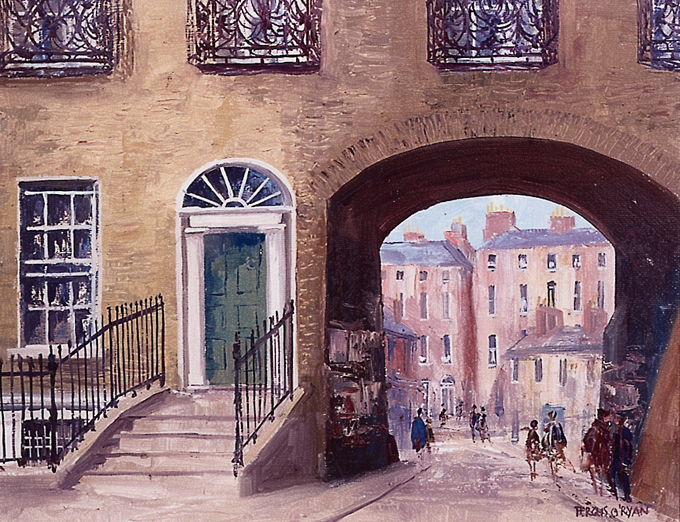 STEPHEN'S COURT, UPPER MOUNT STREET, DUBLIN by Fergus O'Ryan RHA (1911-1989) at Whyte's Auctions