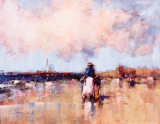 MOTHER AND DAUGHTER, BRITTAS BEACH IRELAND by Ken Moroney sold for �2,285 at Whyte's Auctions