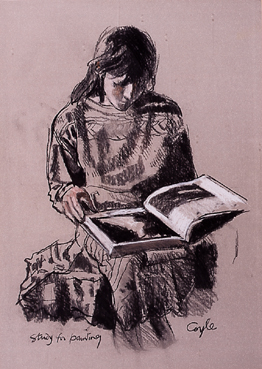 STUDY FOR PAINTING - GIRL WITH STRAW HAT by John Coyle RHA at Whyte's Auctions