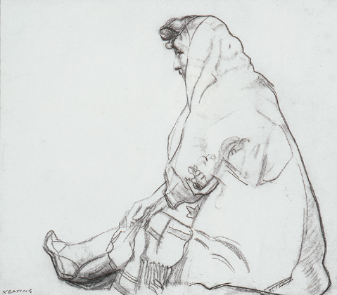 SEATED WOMAN IN SHAWL by Se�n Keating PPRHA HRA HRSA (1889-1977) at Whyte's Auctions