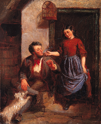 A COUPLE WITH A DOG by Samuel McCloy (1831-1904) at Whyte's Auctions