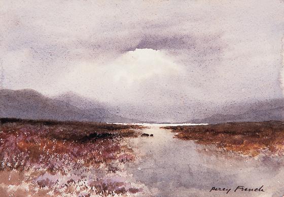 SUNBURST OVER THE BOG by William Percy French (1854-1920) at Whyte's Auctions