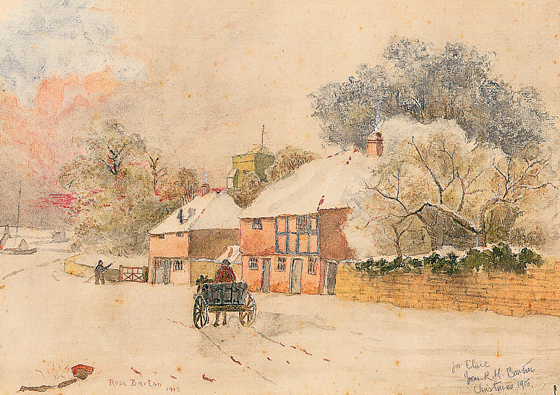 VILLAGE IN WINTER by Rose Mary Barton RWS (1856-1929) at Whyte's Auctions