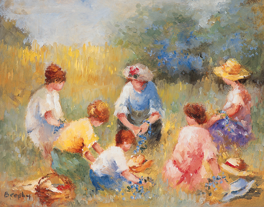 FLOWER PICKING by Elizabeth Brophy (1926-2020) at Whyte's Auctions
