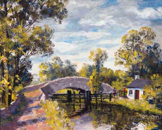 THE CANAL AT SALLINS (CO. KILDARE) by Fergus O'Ryan RHA (1911-1989) at Whyte's Auctions