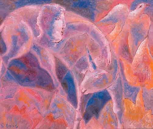 PHOENIX, UNICORN AND MAN by Piet Sluis (1929-2008) (1929-2008) at Whyte's Auctions