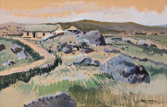 SHARPS'S COTTAGE, CLOONEY, CO. DONEGAL by Bea Orpen HRHA (1913-1980) at Whyte's Auctions