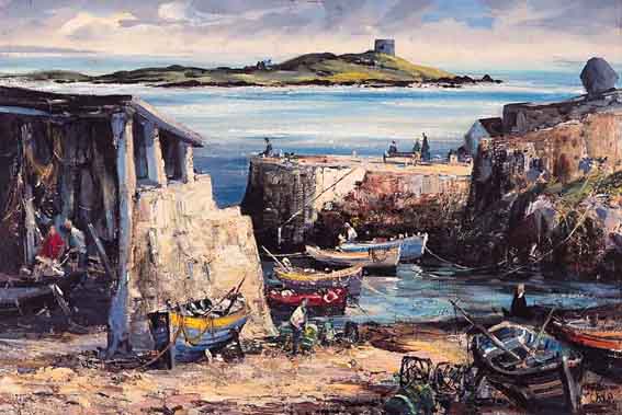 COLIEMORE HARBOUR, CO. DUBLIN by Kenneth Webb RWA FRSA RUA (b.1927) at Whyte's Auctions