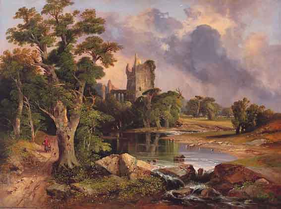 BLARNEY CASTLE NEAR CORK, IRELAND, 1860 by William Guy Wall (1792-1864) (1792-1864) at Whyte's Auctions