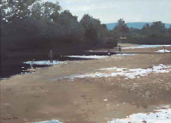 BOYS PLAYING AT THE RIVER by Henry Robertson Craig sold for �4,570 at Whyte's Auctions
