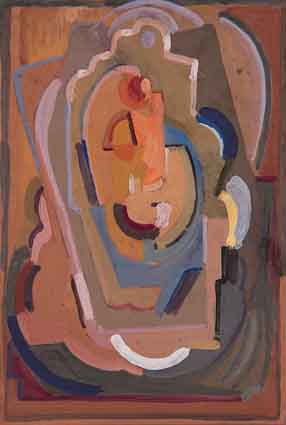 ABSTRACT COMPOSITION IN AUTUMN TONES by Evie Hone HRHA (1894-1955) at Whyte's Auctions